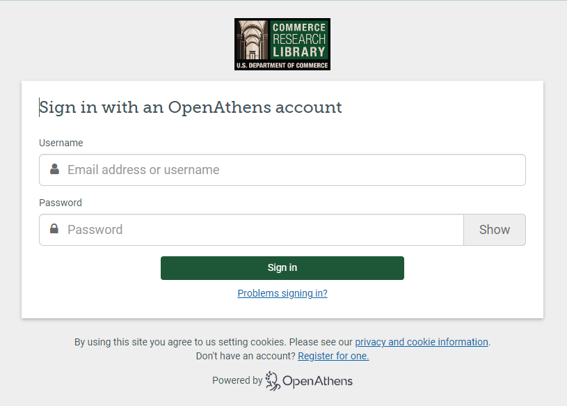 Commerce Research library