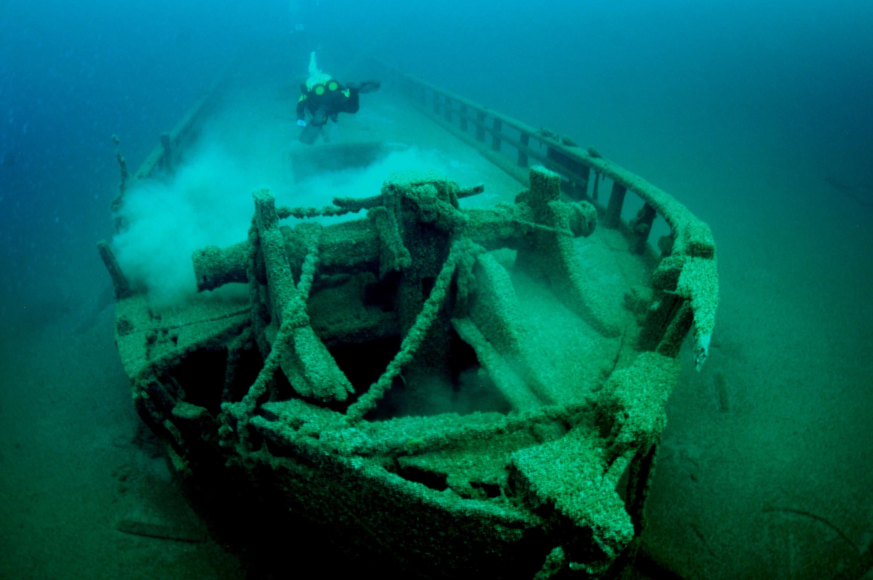 Schooner within Wisconsin Shipwreck Coast National Marine Sanctuary.