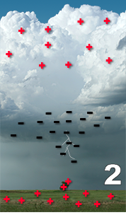 Negatively charged area in the storm will send out a charge.