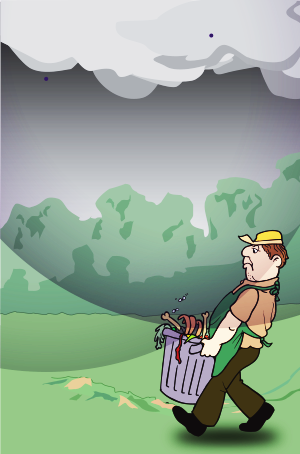 At large distances from the center, the shock wave (thunder) can be many miles across. 