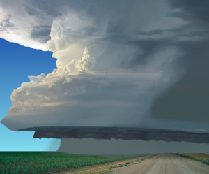 An idealized "high precipitation" supercell.