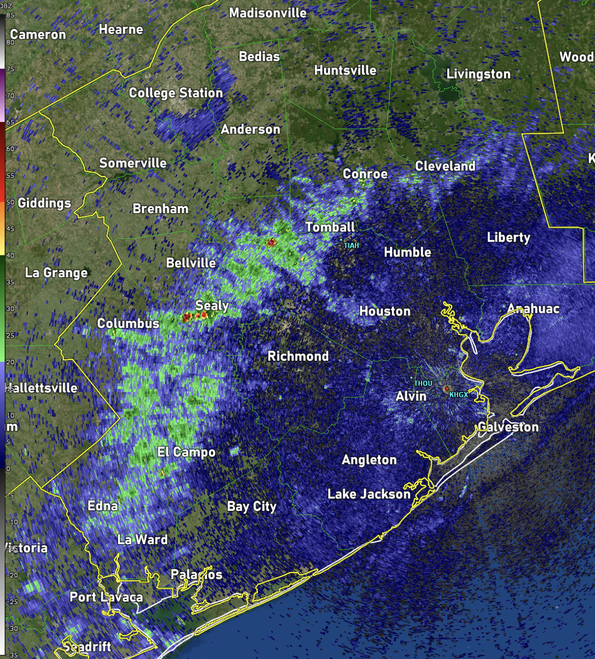 ducting as seen from the Houston