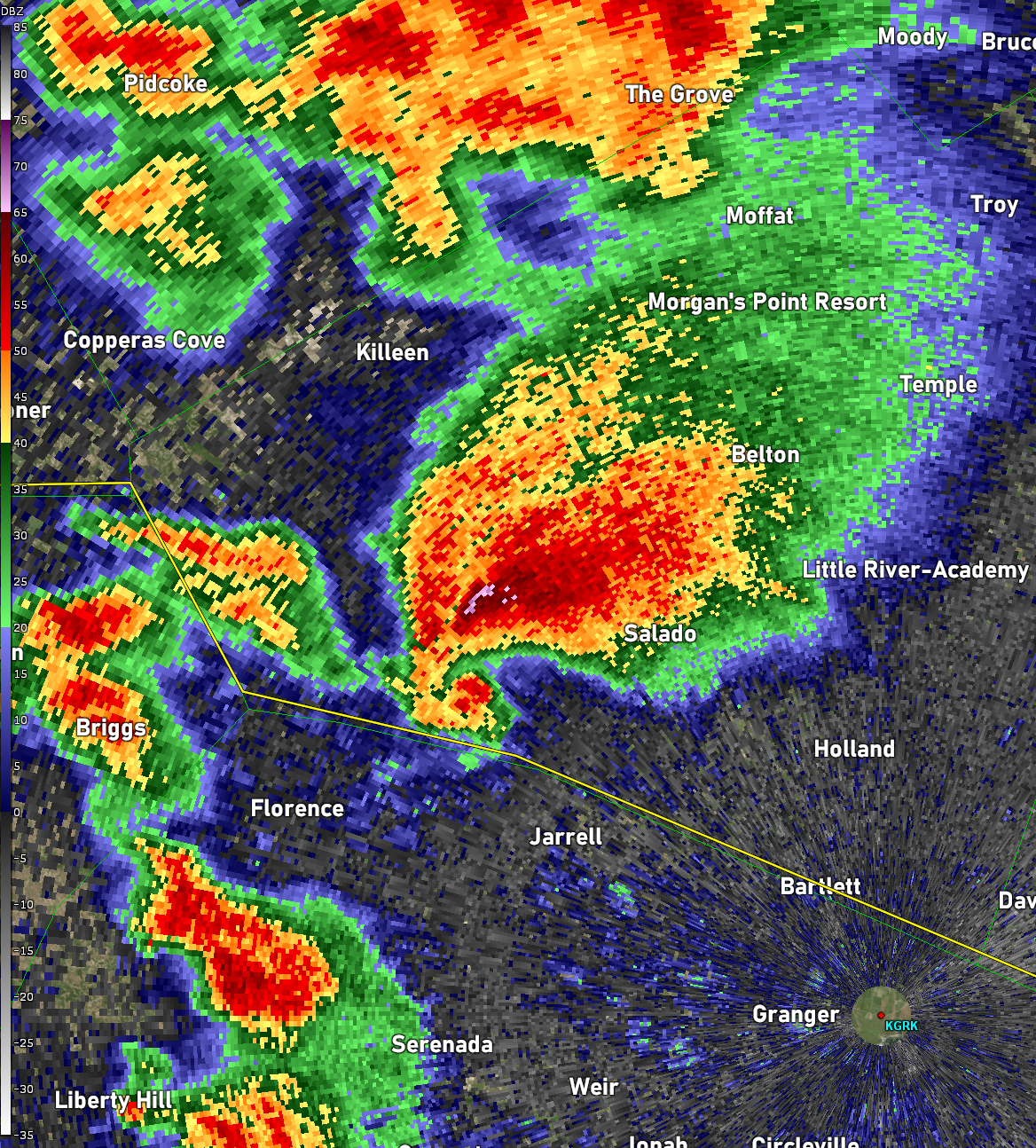 Beam spreading affects the resolution of the products available to forecasters.