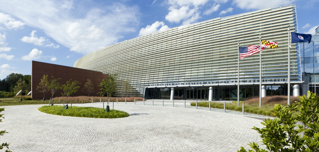 NOAA's National Center for Weather and Climate Prediction in College Park, Maryland. The facility houses NOAA’s Environmental Modeling Center (EMC) and Air Resources Laboratory.