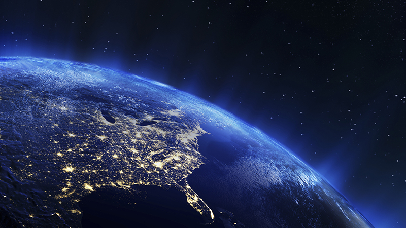 The globe from space. 