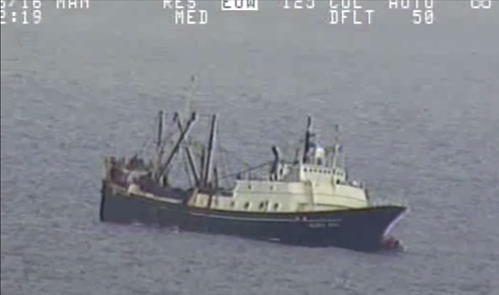 Coast Guard Air Station Kodiak aircrews, along with good Samaritans, rescue 46 crew members from life rafts after they abandoned ship approximately 690 miles west of Dutch Harbor, Alaska, July 26, 2016. Watch the rescue. 