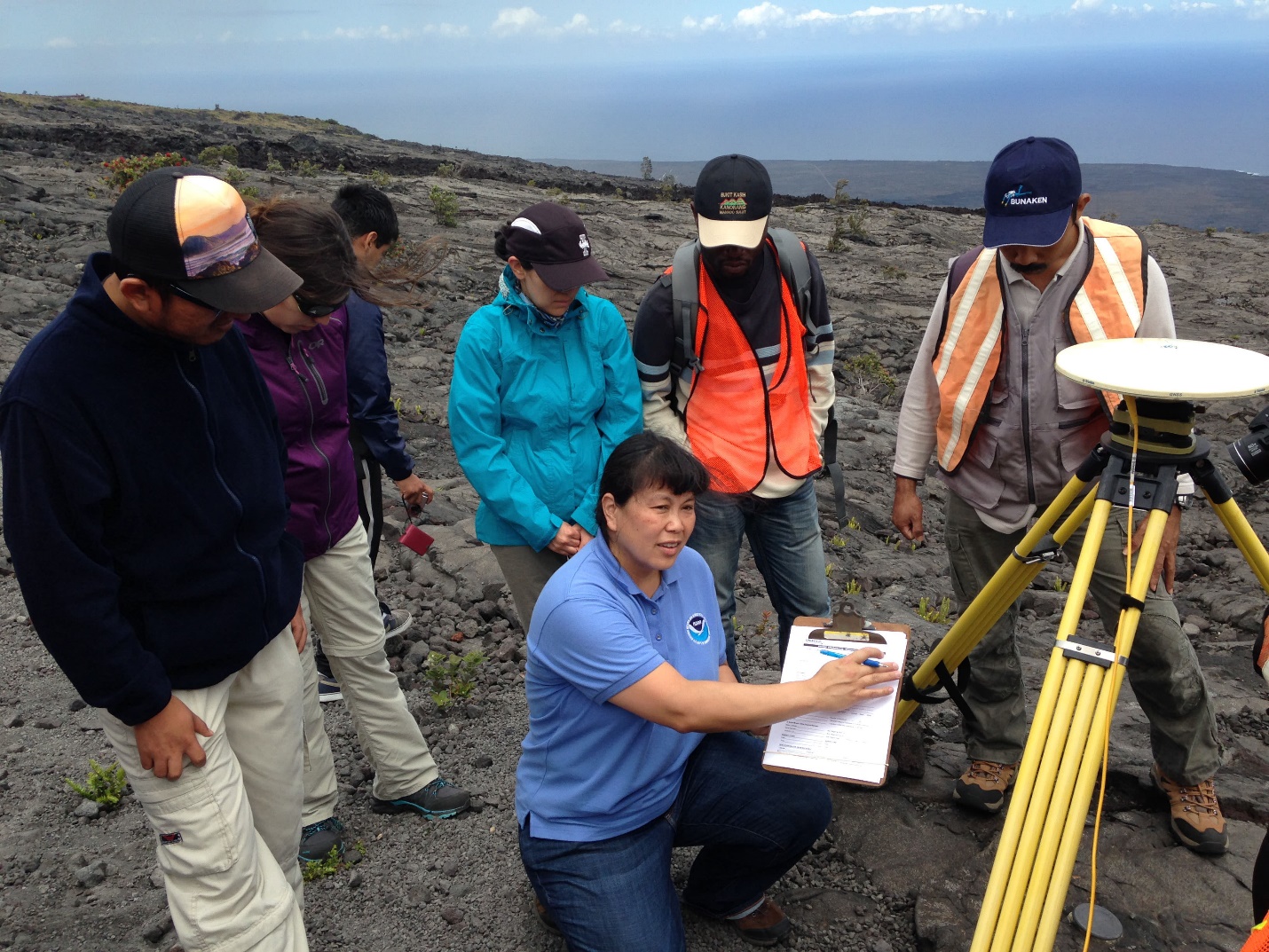 Citizen scientists learning about NOAA’s National Geodetic Surveys.