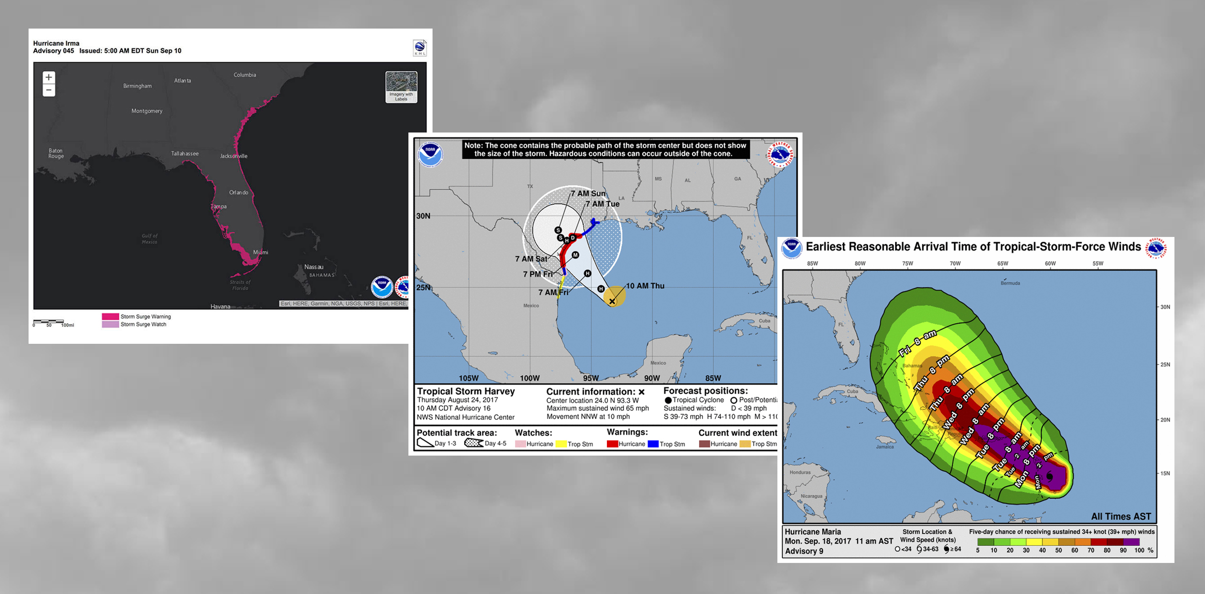 Three new NOAA National Hurricane Center products for 2017.