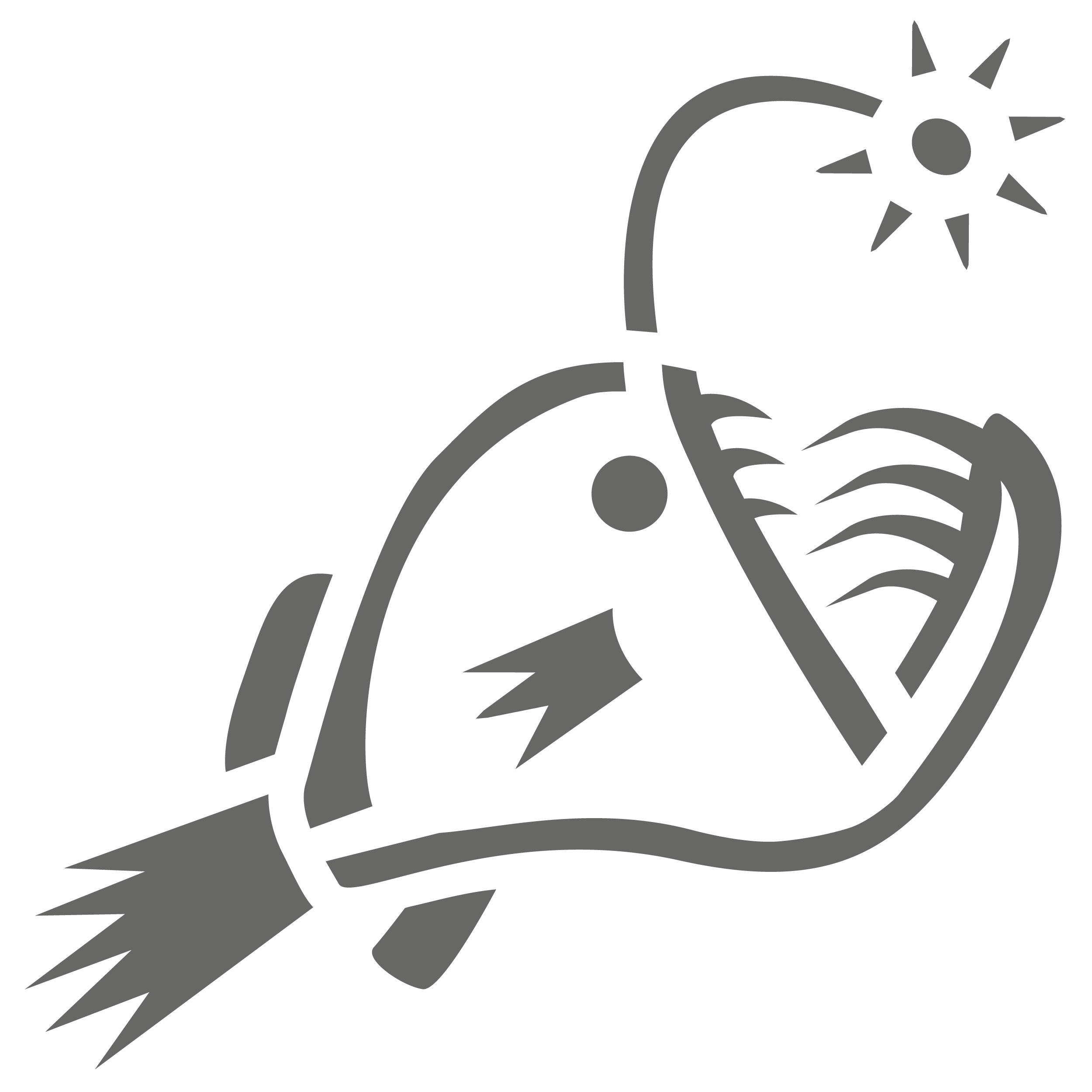 Anglerfish pumpkin carving template.