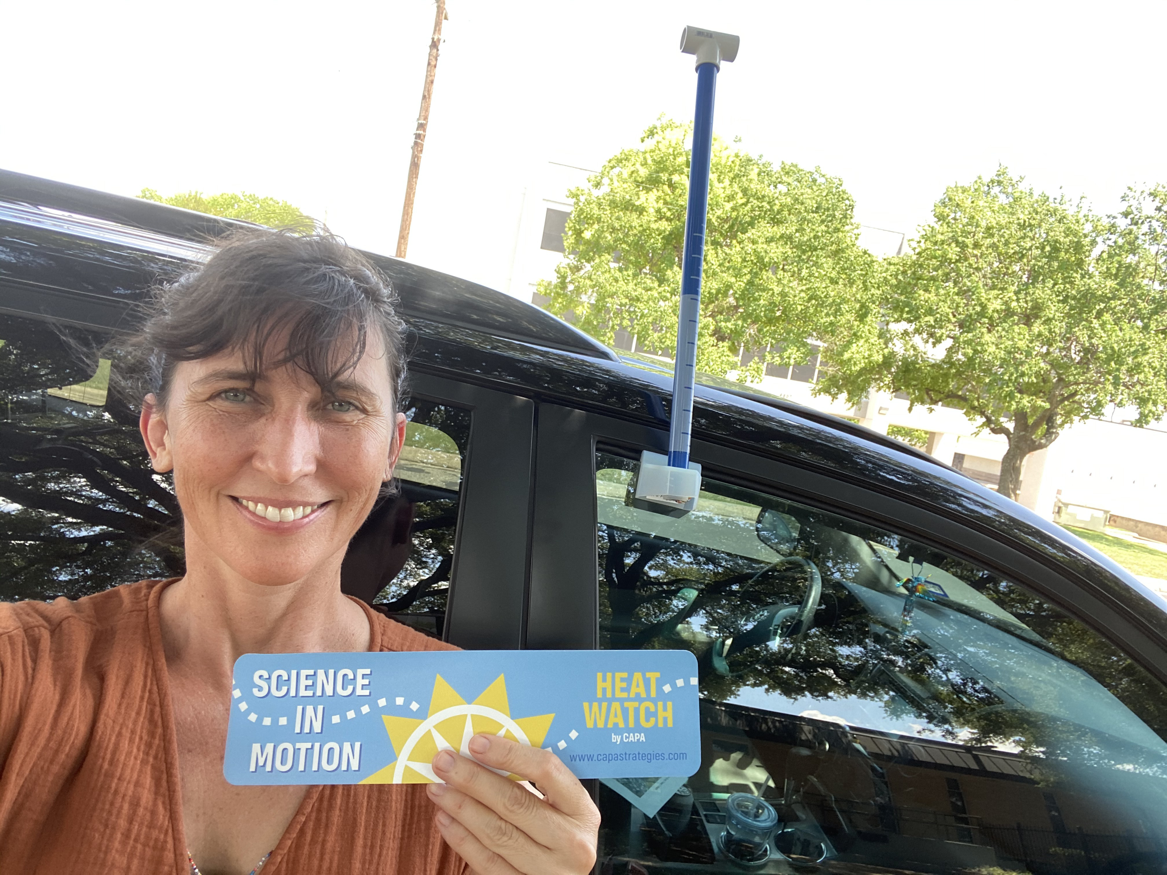 April Rose from the City of Austin's Forestry Division volunteered to map heat in Austin,&nbsp;Texas, during the 2020 summer research.