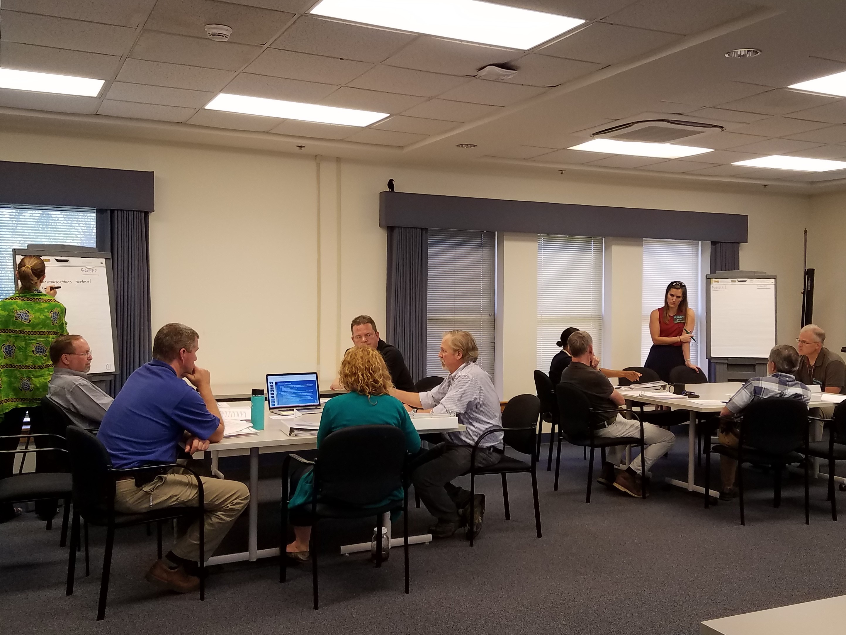 People sitting at tables