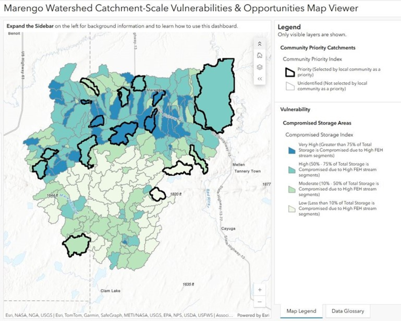 Marengo Watershed map viewer