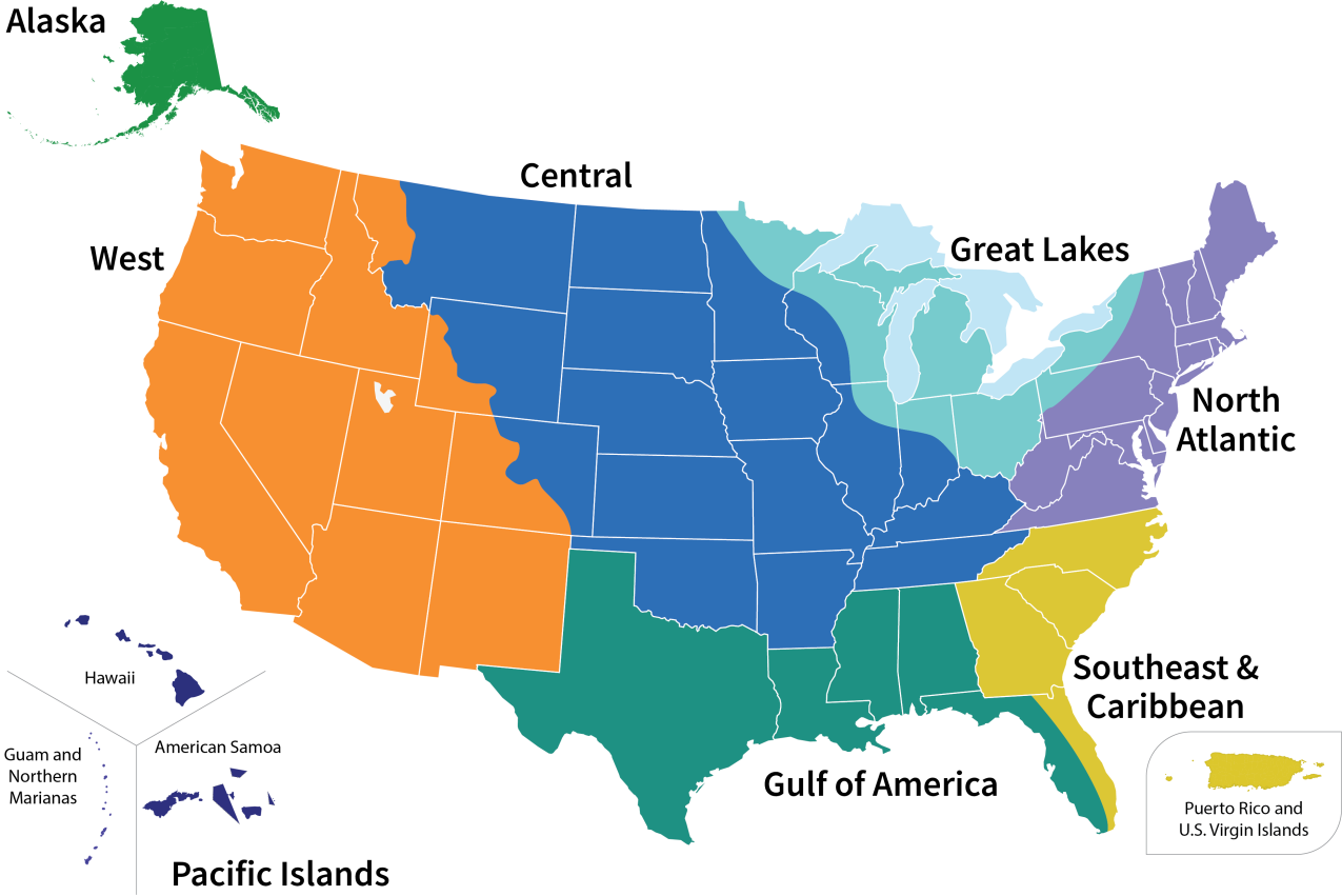 USA map 