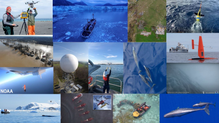 A collage of images of uncrewed systems