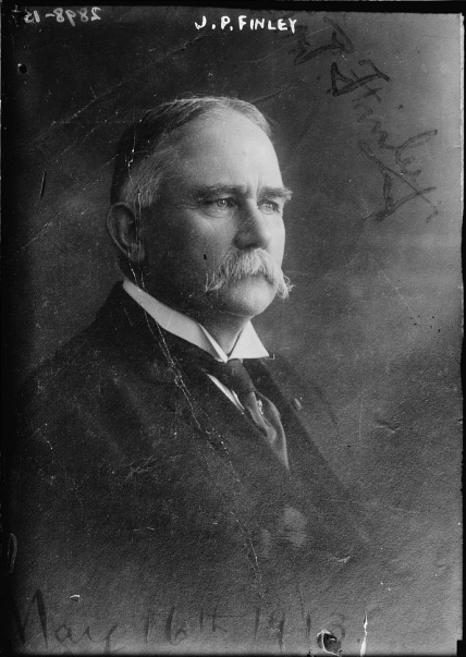 Portrait of John P. Finley, meteorologist in the U.S. Army Signal Corps’ Weather Bureau, May 16, 1913.