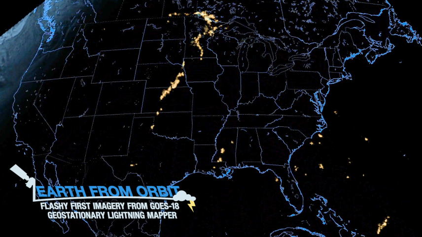 The Geostationary Lightning Mapper (GLM) instrument, onboard NOAA’s GOES-18 satellite, is now providing striking lightning observations of the Western Hemisphere.