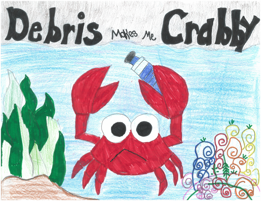 Halie C., Grade 6. NOAA Marine Debris Program Art Contest 2015.