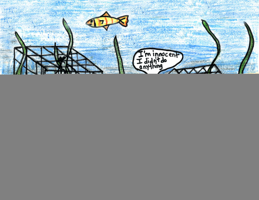 John K., Grade 7. NOAA Marine Debris Program Art Contest 2018.