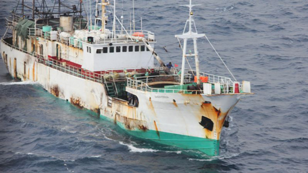 An IUU fishing vessel.