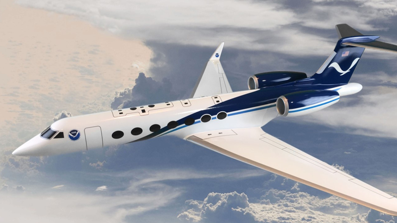 Artist concept of NOAA G550 courtesy Gulfstream.