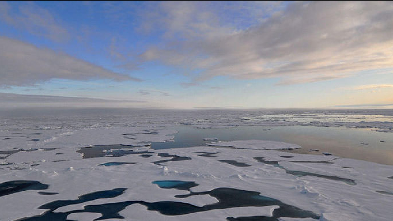 Monitoring Arctic sea ice conditions provides a window into changes in the Arctic climate as well as the global climate. Credit: NOAA