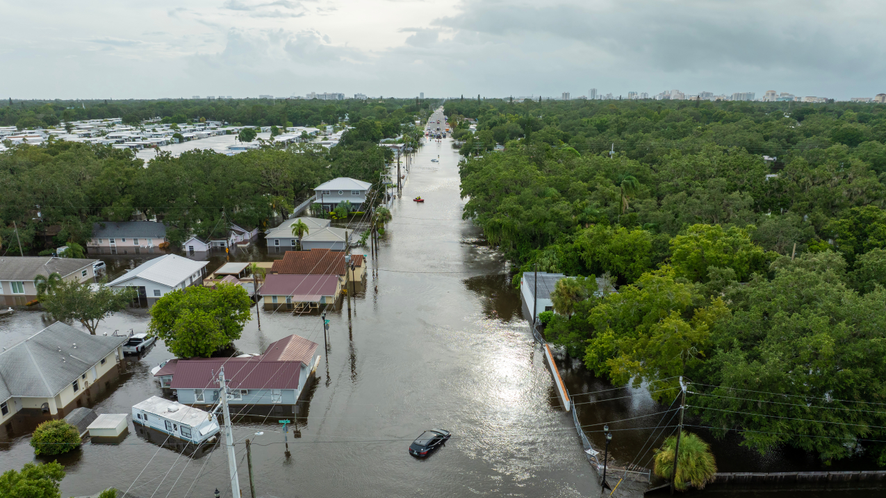 Hurricane Debby was a slow-moving, destructive tropical cyclone that caused widespread flooding across the Southeastern United States, including in Sarasota, Florida, pictured here, and portions of Atlantic Canada. Source: Adobe Stock.