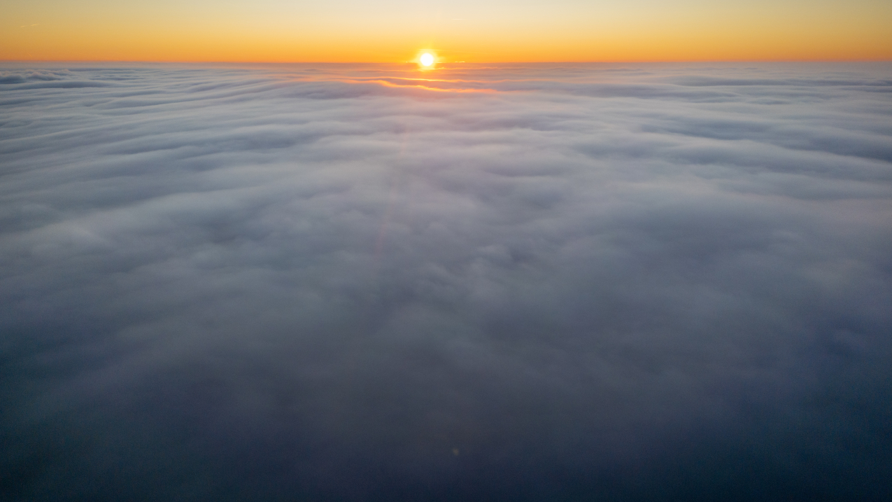 January 16, 2025: The sun rises over mist that formed over the countryside in Somerset, England. January 2025 was the world's warmest January in NOAA’s 176-year global climate record.