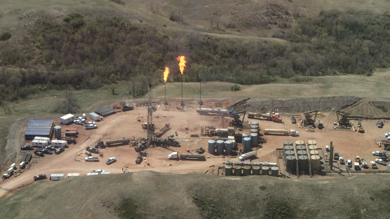 A new study by NOAA and CIRES finds the Bakken oil and gas field in North Dakota leaks about 275,000 tons of methane every year. (NOAA)