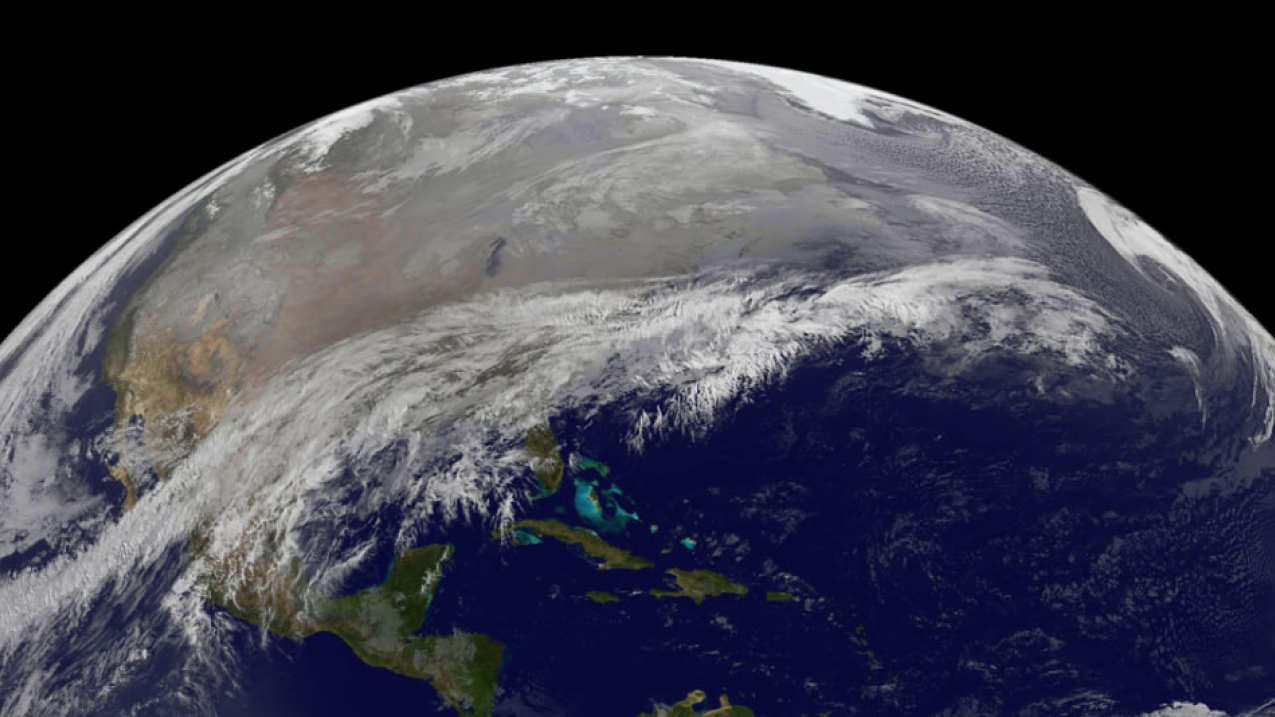 GOES full disk image January 1, 2016.