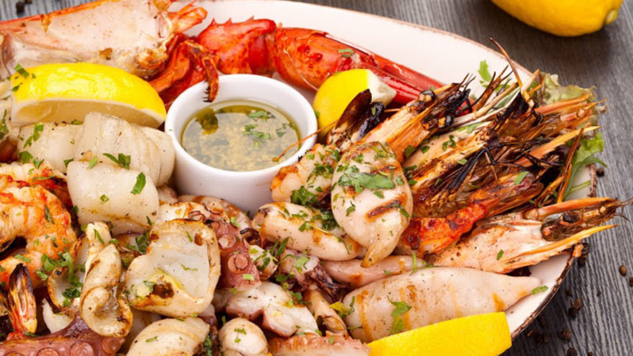 Seafood platter.