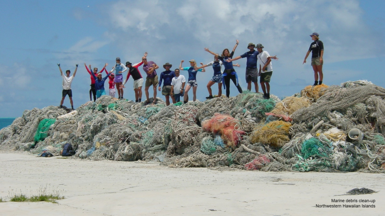Marine debris clean-up in the Northwest Hawaiian Islands.