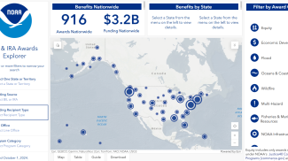 Screenshot of BIL & IRA Award Explorer.