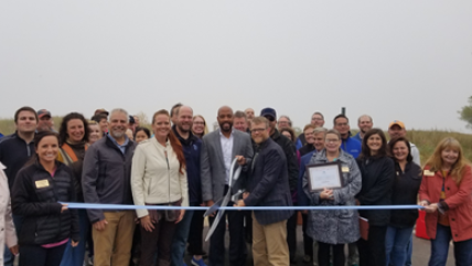 Wisconsin Point Restoration ribbon cutting
