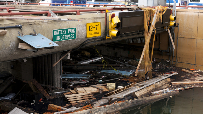 The Battery Park Underpass in Manhattan, a major thruway in the city, flooded with seawater during Hurricane Sandy. This is only one example showing our nation's need for more climate-resilient infrastructure.