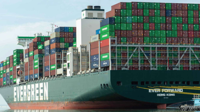 The large container ship MV Ever Forward is moving again after being stranded in the mud of the Chesapeake Bay.