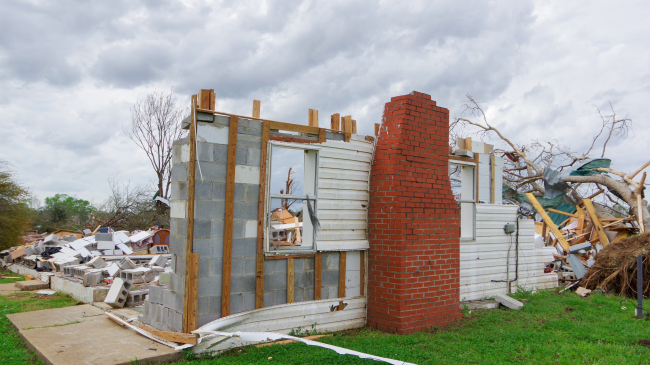 A tornado destroyed this home in Sawyerville, Alabama, on March 25, 2021. 