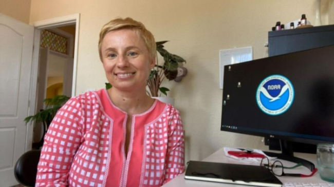 Suzana Blake in her home office, July 2022.