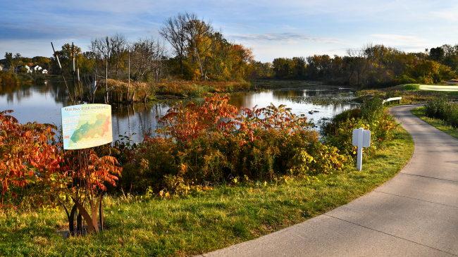 Ox Creek as it enters the Paw Paw River before eventually flowing into Lake Michigan.