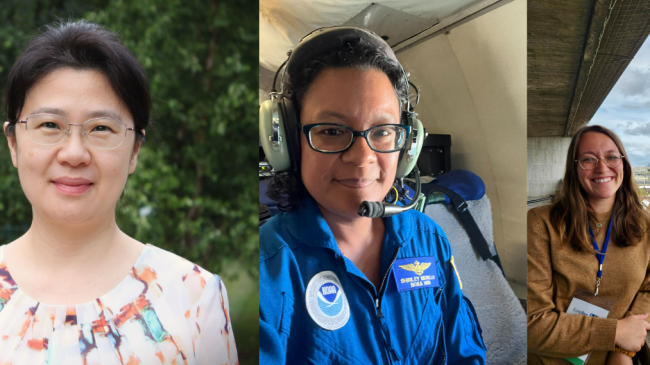 Photo collage of women who are making critical contributions to NOAA’s work in severe weather research.