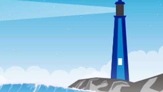 Vector are of a lighthouse.