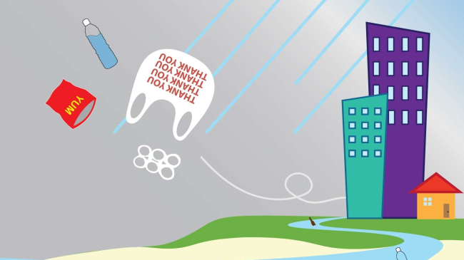 Rains can lead to an increased amount of marine debris. 