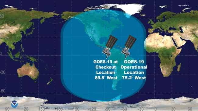 The view of GOES-19 over the Western Hemisphere.