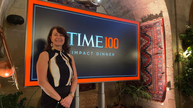 Image showing Monica Grasso, NOAA chief economist, at the Time100 Climate dinner in Baku on November 13, 2024. Credit: Rachel Brittin/NOAA.