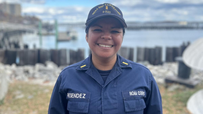 NOAA Corps officer ENS Emily Resendez.