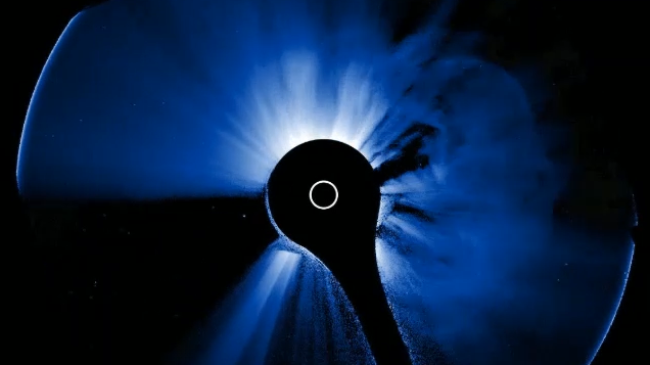 NOAA’s first Compact Coronagraph (CCOR-1), a powerful solar telescope onboard the GOES-19 satellite.