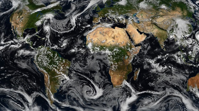 Hindcast of September 8, 2008, simulated by an FV3-powered GFDL model at 13-km resolution.