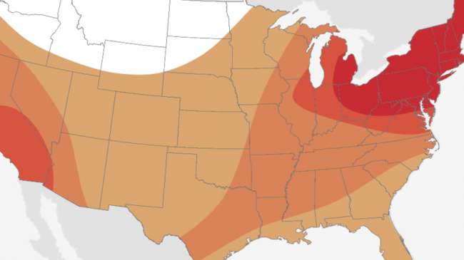 Temperature outlook for the month of September.