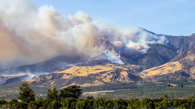 Wildfire in California.