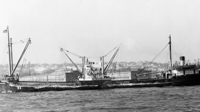 The freighter SS Bluefields was sunk by the German submarine U-576 in July 1942. The wrecks of the two ships were discovered in 2014 off Cape Hatteras, North Carolina, only 240 yards apart.

