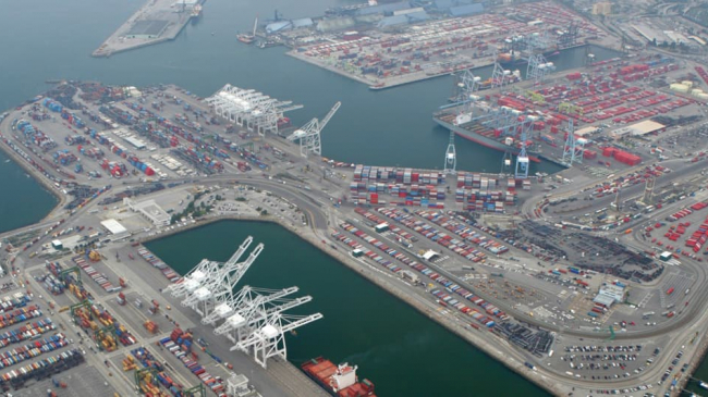 The Port of Long Beach.